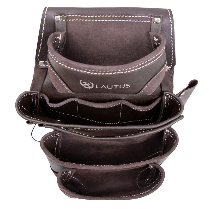 LAUTUS Oiled Tanned Rig Tool Belt/Pouch/Bag, Carpenter, Construction, Framers, Handyman, Electrician - Image 4